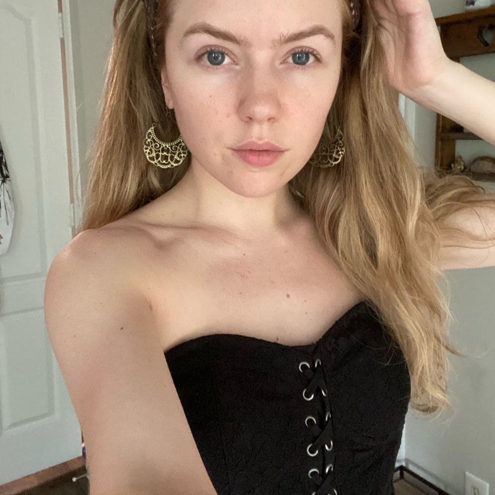 Black Lacy Bandeau Corset